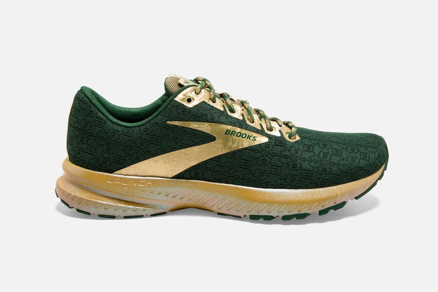 Brooks Damen Launch 7 Laufschuhe Grün/Gold Sale 332-067513